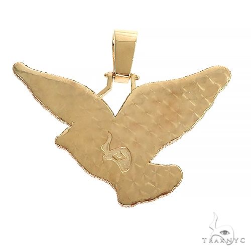 14K Gold Trax Dove Bird Diamond Pendant, photo 5 of 7
