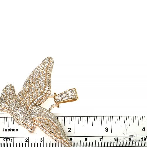 14K Gold Trax Dove Bird Diamond Pendant, photo 7 of 7