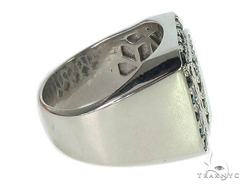 14K Gold Trax NYC Heavy Blue Color Diamond Ring, photo 4 of 9