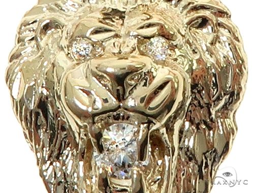 10K Gold TraxNYC Diamond Lion Pendant Mini, photo 6 of 9