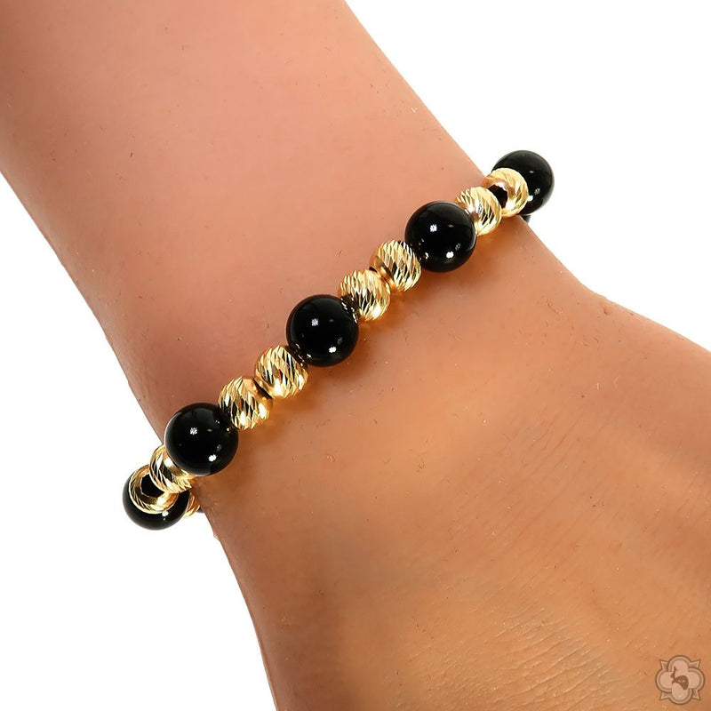 TraxNYC 14K Gold Double Bead Adjustable Bracelet, photo 6 of 6