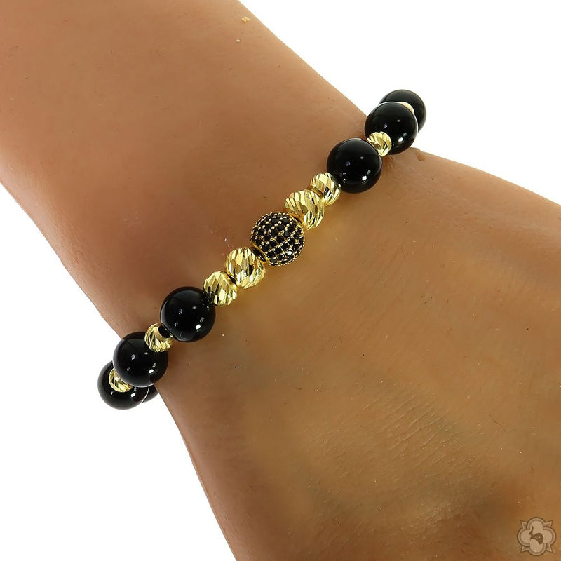 14K Gold Bead Accent Bracelet, photo 5 of 7