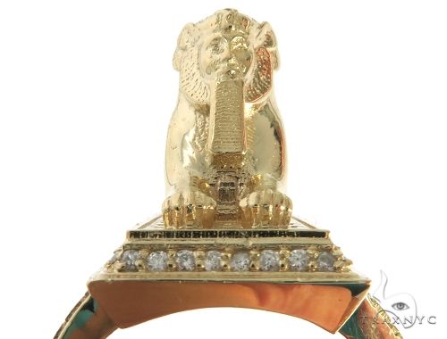 14K Gold TraxNYC Custom Made Great Sphinx of Giza Diamond Ring, photo 15 of 15