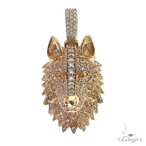 TraxNYC Diamond Wolf Pendant 69045 | TraxNYC