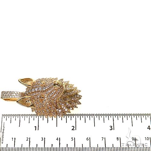 14K Gold TraxNYC Lab-Grown Diamond Wolf Pendant, photo 6 of 7