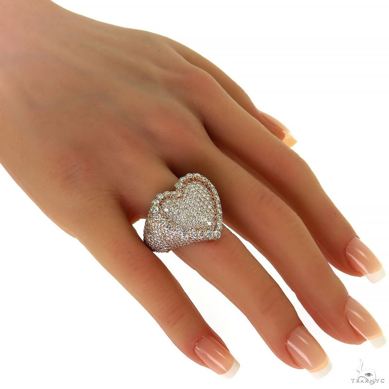 10K Gold TraxNYC Heart Shape Lab-Grown Diamond Ring, photo 5 of 6