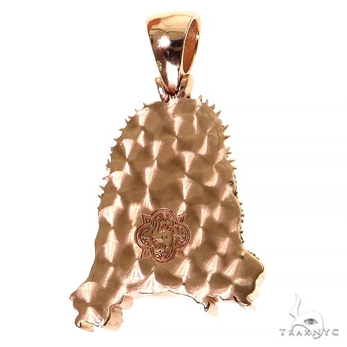 10K Gold TraxNYC Passion Jesus Head Diamond Pendant, photo 4 of 8