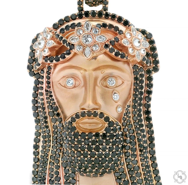 TraxNYC Midnight Crown Jesus Pendant Large 70538 - Image 3