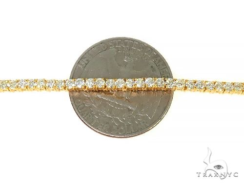 TraxNYC Signature 4 Pointers 14K Yellow Gold Diamond Tennis Chain 66010 - Image 5