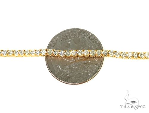TraxNYC Signature 5 Pointers 14K Yellow Gold Diamond Tennis Chain 66008 - Image 5