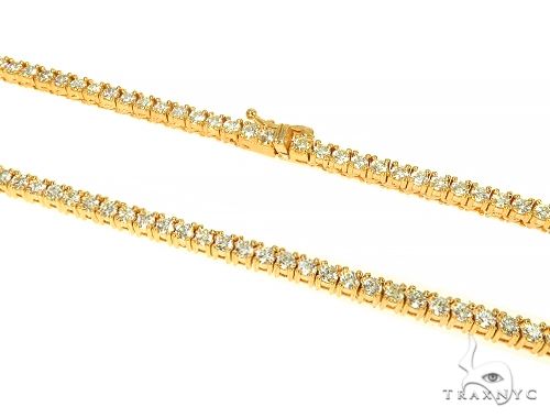 TraxNYC Signature 7 Pointers 14K Yellow Gold Diamond Tennis Chain 66005 - Image 2