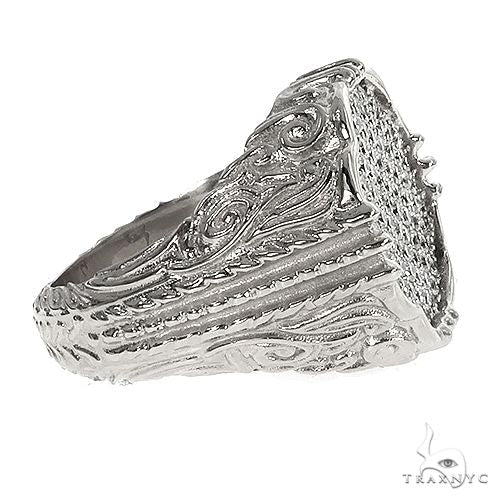 TraxNYC Silver Diamond Ring, photo 3 of 6
