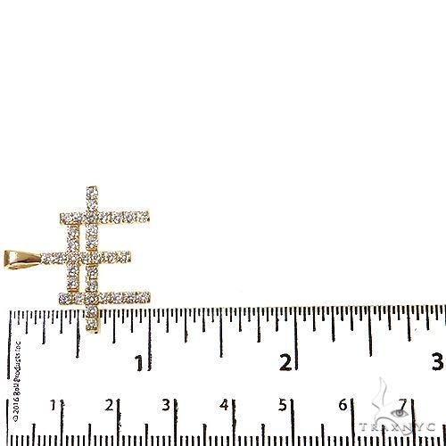 14K Gold TraxNYC Triple Cross Diamond Pendant -Small, photo 6 of 7