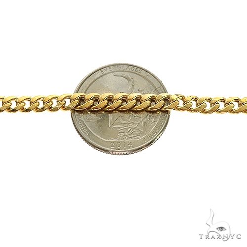 24-inch yellow gold 4.6mm Miami Cuban link chain for men by TraxNYC, photo 5 of 6