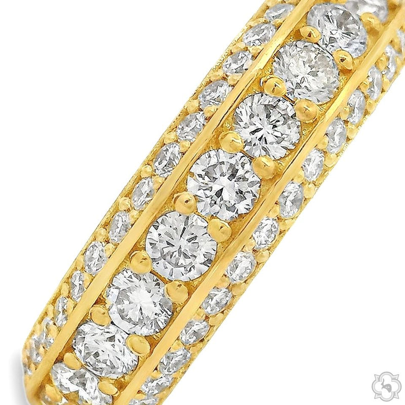 18K Gold Triple Row Lab-Grown Diamond Eternity Band, photo 5 of 6