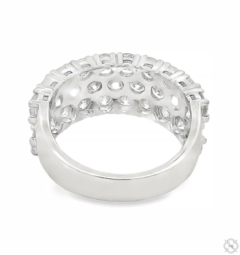 14K Gold Triple Row Lab-Grown Diamond Ring, photo 5 of 7