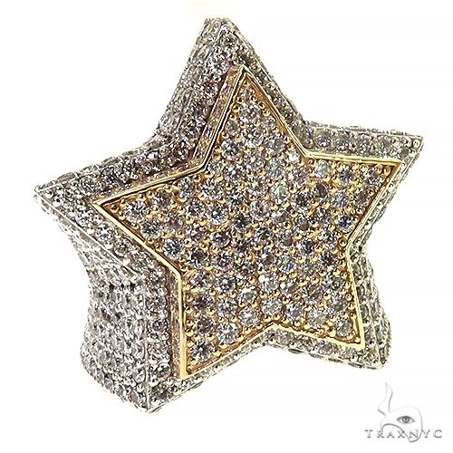 14K Gold Two Tone Star Lab-Grown Diamond Ring, photo 2 of 6