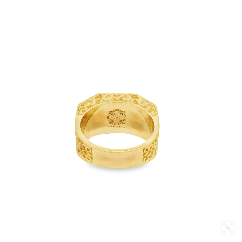 10K Gold Flower Filigree Style Design Lab-Grown Diamond Ring, photo 4 of 12