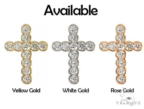 Unisex 11 Stones Diamond Bezel Cross 16740 - Image 8
