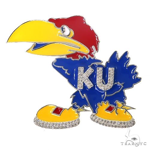 University Of Kansas 'KU' College Logo Pendant 68662 | TraxNYC