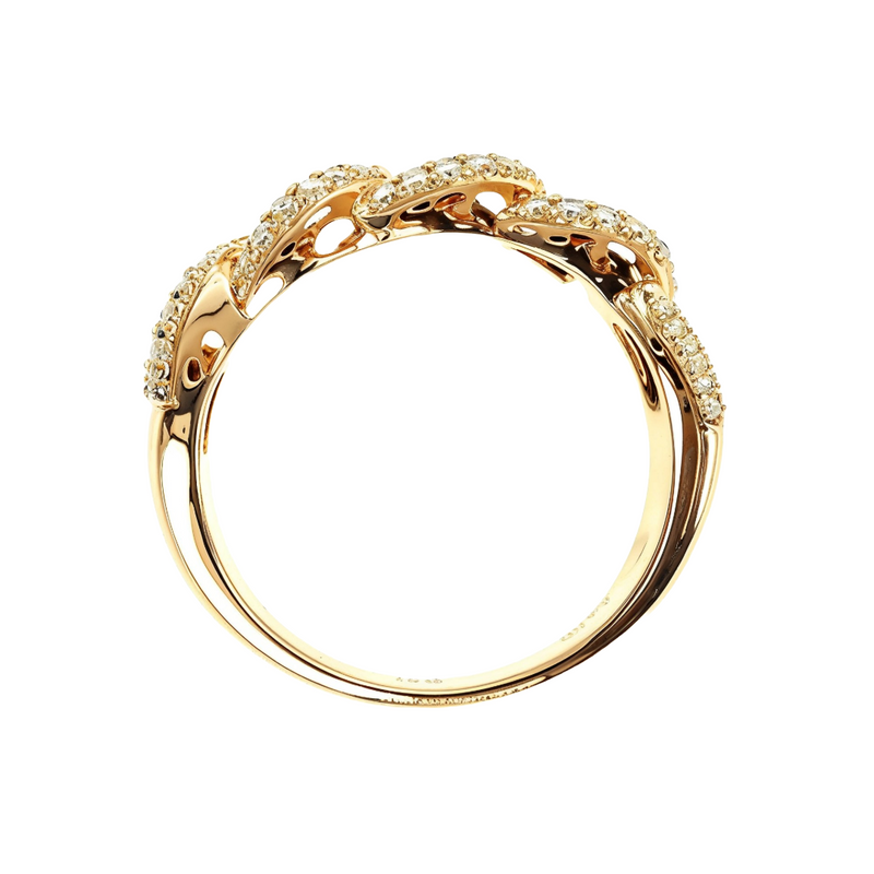 14K Gold Miami Cuban Link Diamond Ring, photo 6 of 7