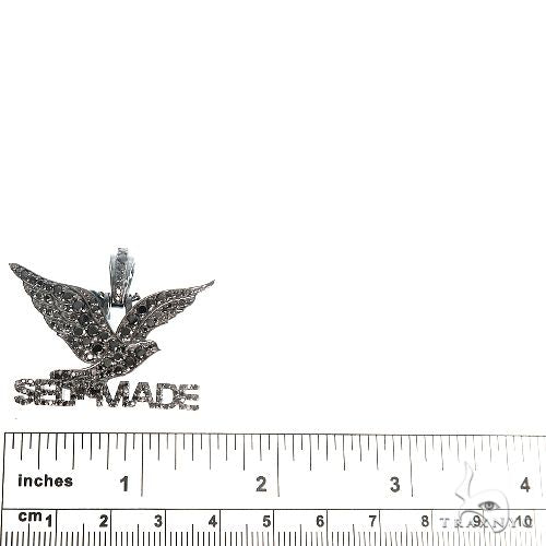 .925 Silver Self Made Black Diamond Eagle Pendant, photo 4 of 5