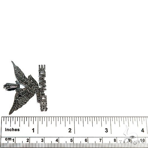 .925 Silver Self Made Black Diamond Eagle Pendant, photo 5 of 5
