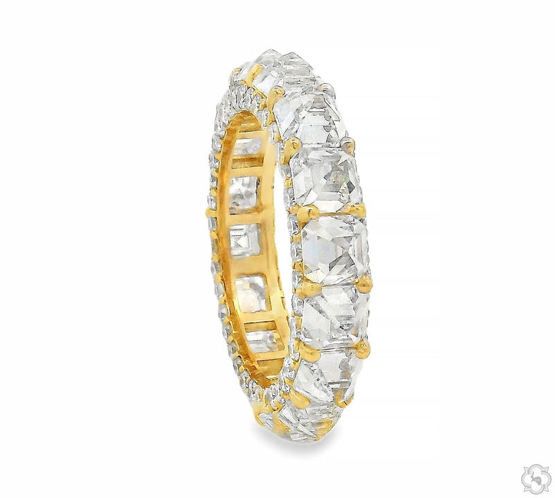 14K Gold Upside Down Asscher Lab-Grown Diamond Eternity Band, photo 2 of 7
