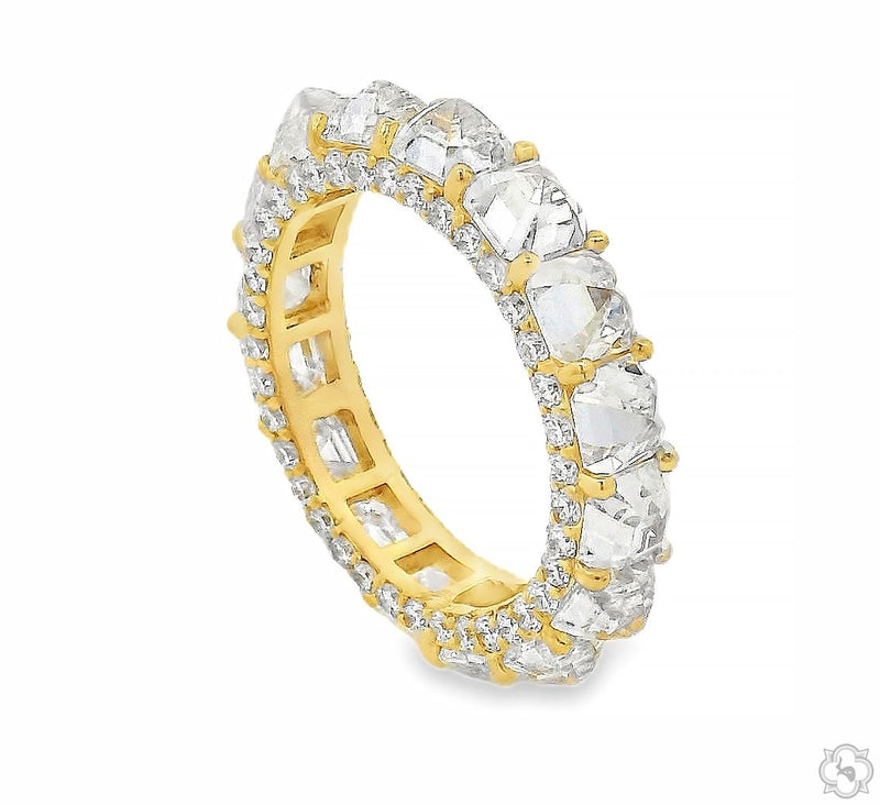 14K Gold Upside Down Asscher Lab-Grown Diamond Eternity Band, photo 5 of 7