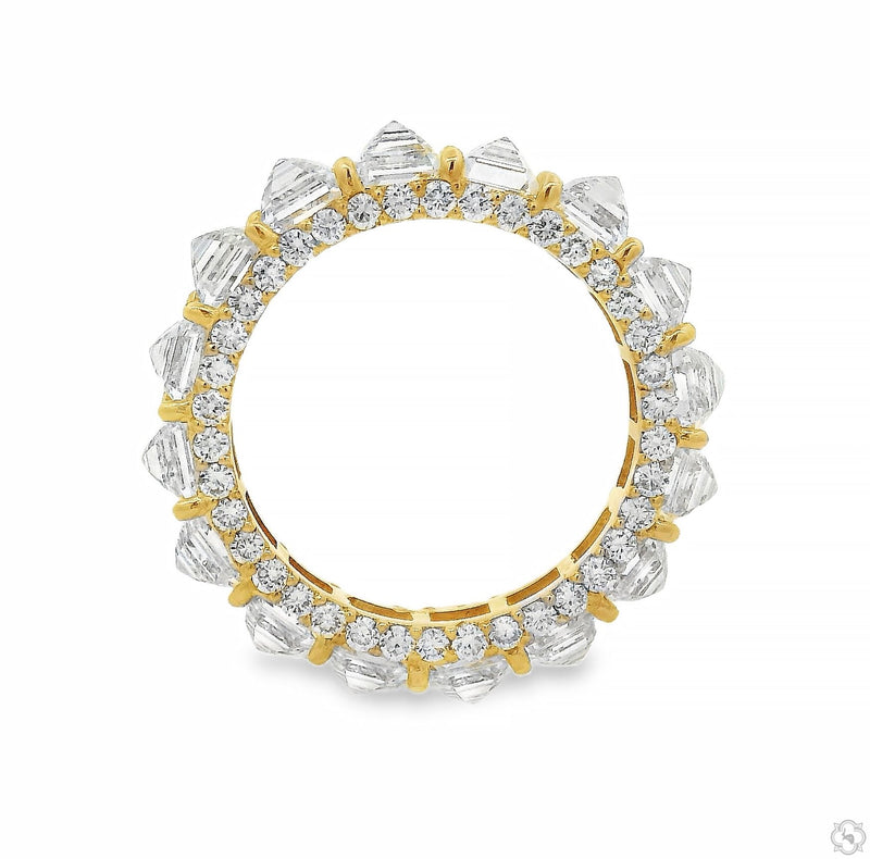 14K Gold Upside Down Asscher Lab-Grown Diamond Eternity Band, photo 4 of 7