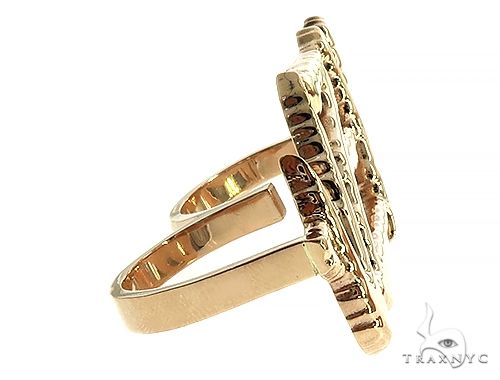 10K Gold 'VYZ' Double Finger Ring 66364 - Image 3
