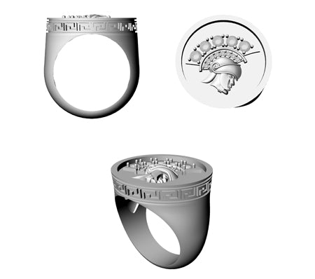 14K Gold Warrior Ring, photo 9 of 9