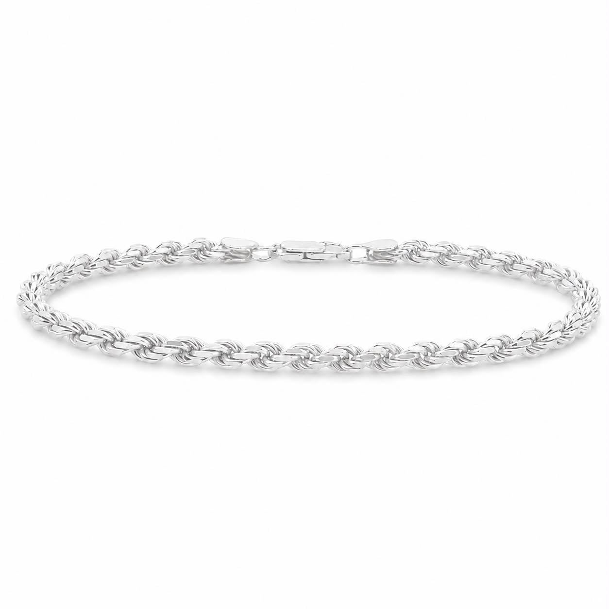 Buy .925 Silver Rope Bracelet 3mm 71462 – TraxNYC