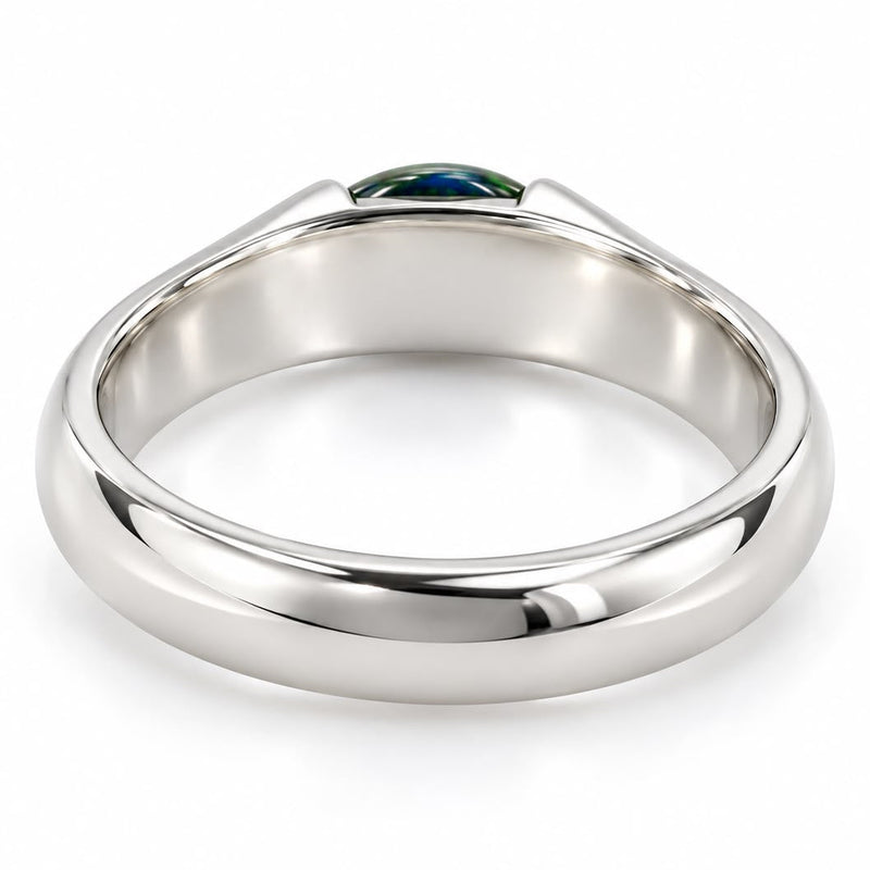 .925 Silver Black Opal Ring, photo 5 of 7