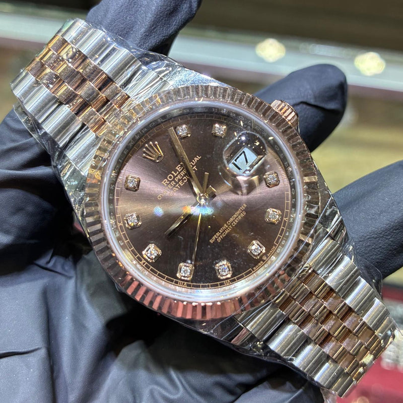 Rolex Datejust 41mm | Two Tone Everose Gold | Chocolate Diamond Dial, photo 1 of 2