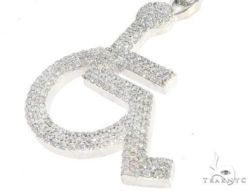 White Gold Handicap Figure Pendant 65493 - Image 4