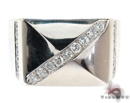 14K White Gold Pave Prong Diamond Ring, photo 2 of 7