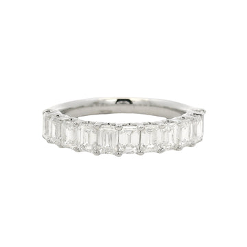 Semi-Eternity Emerald Cut Ring in 14K gold