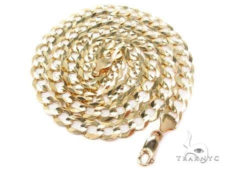 Mens 10k Solid Yellow Gold Cuban/curb Chain 26 Inches 9.3mm 47212 - Image 5