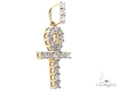 10K Gold Ankh Cross Pendant, view 2