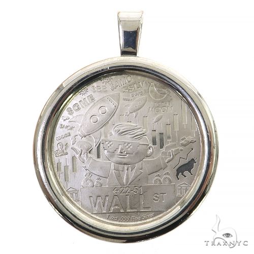 Collier Chaîne Pendentif Argent Massif 925 - Poids 9g, Vintage, Occasion