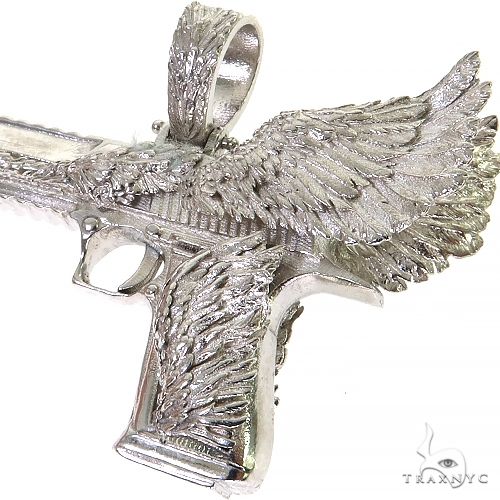 .925 Silver Desert Eagle Gun Pendant Small, photo 3 of 7