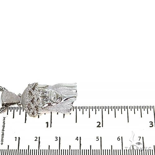.925 Silver Diamond Jesus Pendant With Franco Chain Set, photo 6 of 6