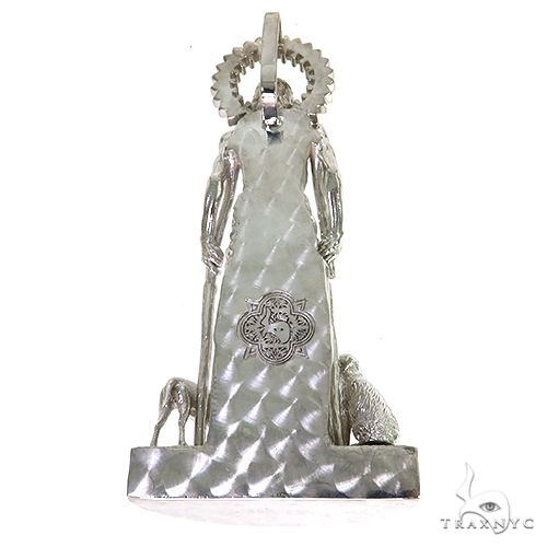 .925 Silver Large St. Lazarus Pendant, photo 4 of 6