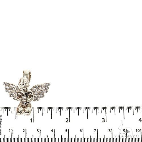 .925 Silver Praying Angel Diamond Pendant, photo 5 of 7