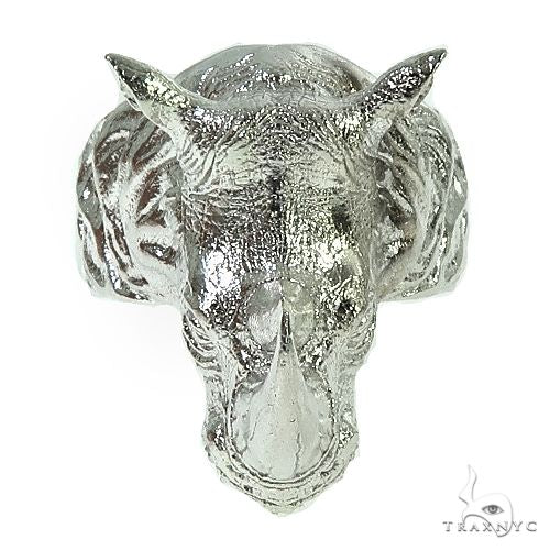 .925 Silver Rhino Ring, photo 2 of 6