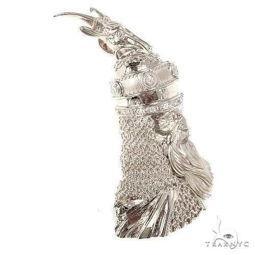 .925 Silver Skanderbeg Albanian Military Commander Pendant 67432 - Image 2