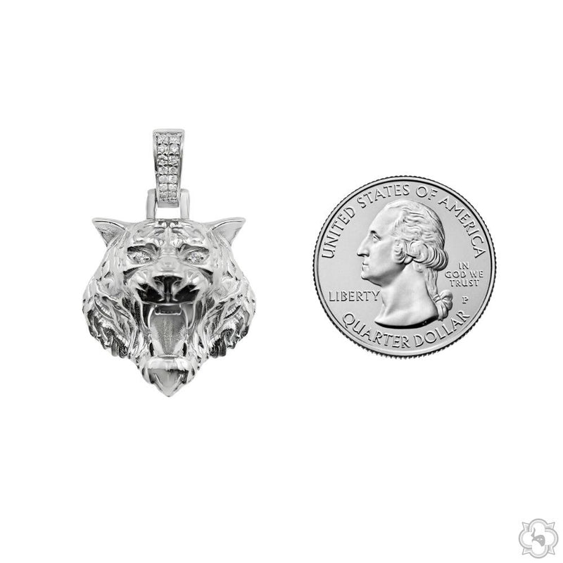 .925 Silver Tiger Head Pendant Small, photo 7 of 7