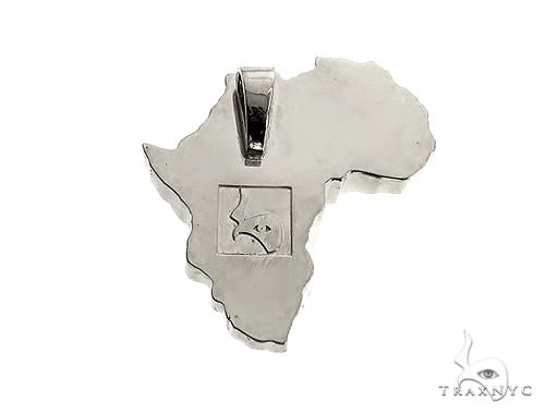 .925 Silver Small African Lion Face Pendant, photo 3 of 6