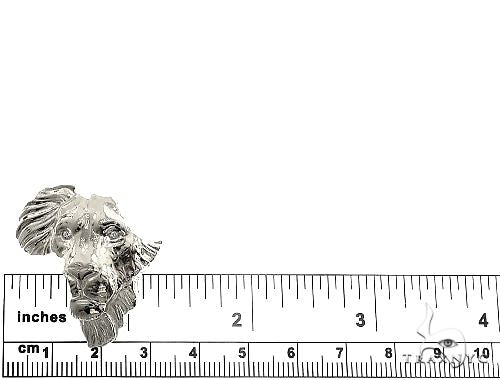 .925 Silver Small African Lion Face Pendant, photo 6 of 6
